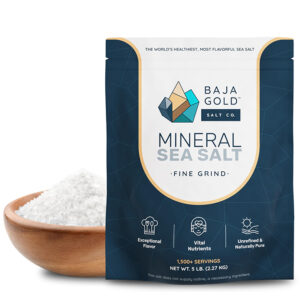 BAJA GOLD Mineral Sea Salt - FINE grind 5lb